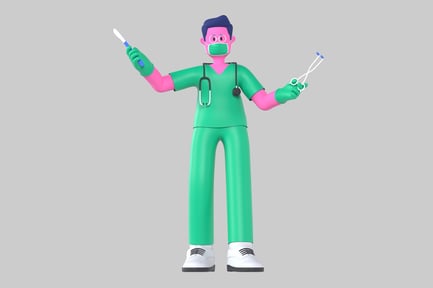 Preview: Cartoon doctor character