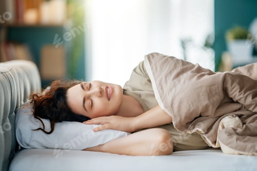 Preview: woman is sleeping in the bedroom