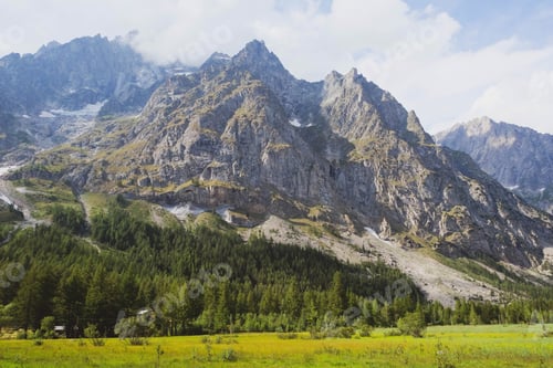 Blick auf die Berge.