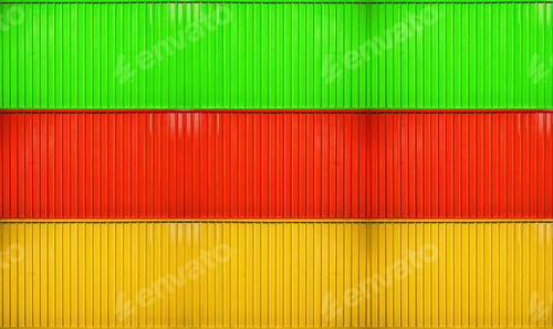 Preview: Yellow,red,green box stack of container striped surface texture