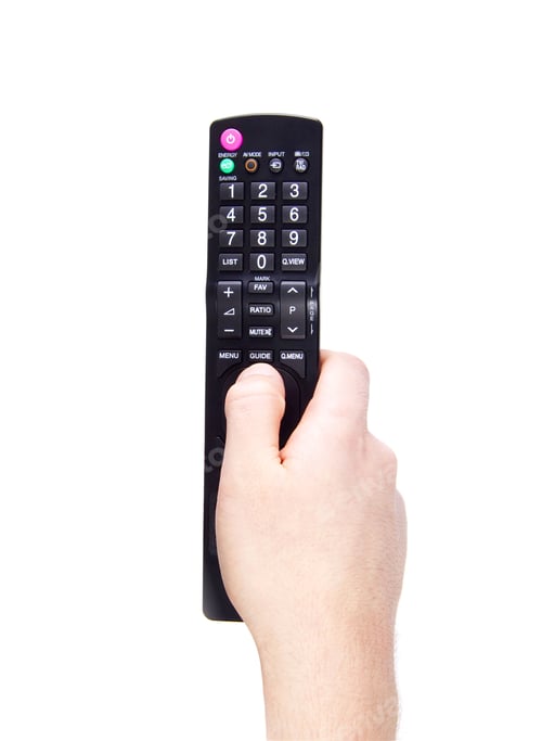 Preview: Hand with TV remote control