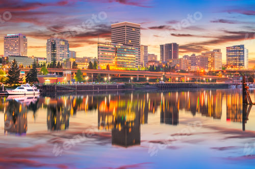 Preview: Tacoma, Washington, USA downtown skyline