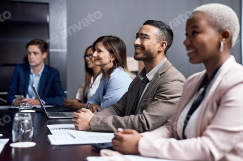 Preview: Pick your best move. Shot of a group of businesspeople having a meeting in a boardroom.