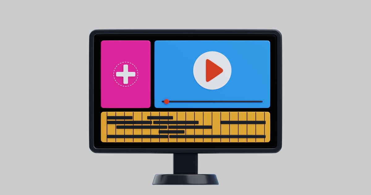 Video editing timeline monitor display 3D, Incl. monitor & editing - Envato