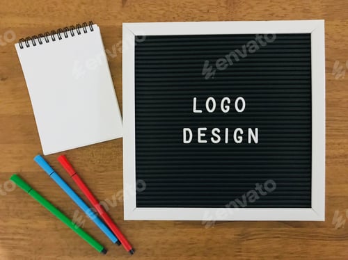 Preview: Logo Design on wooden background 100
