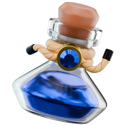 Preview: Glowing Blue Mana Potion