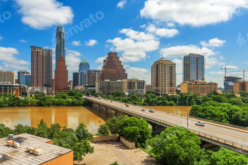 Preview: Austin, Texas, USA downtown city skyline on the Colorado River