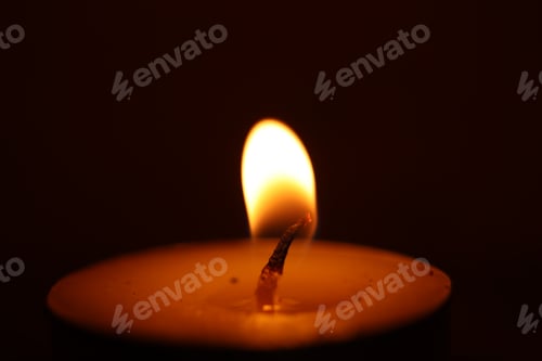 Preview: candle, fire, flame, wax, light, black, dark, candlelight, night, christmas, background, romance, gl