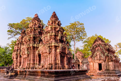Preview: Banteay Srei Temple The beautiful ancient castle, Siem Reap, Cambodia