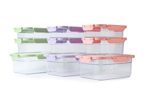Preview: Empty clean boxes for products on white background