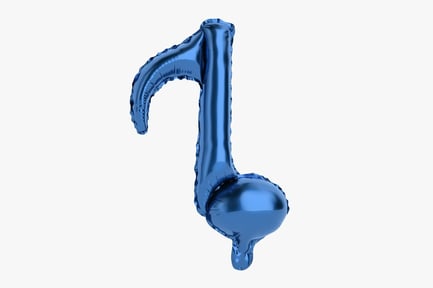 Preview: Blue Foil Balloon Note