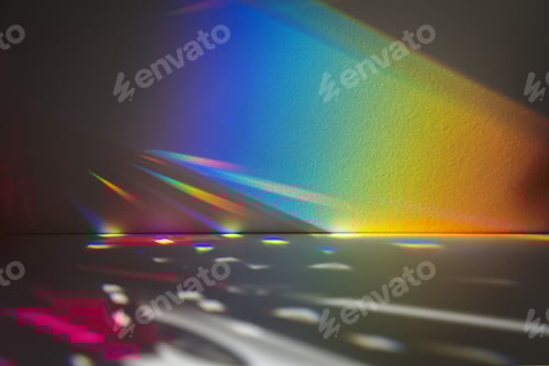 Preview: rainbow background with disco light for products and overlays