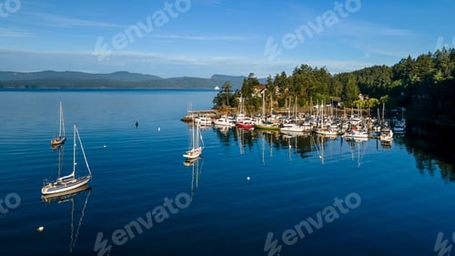 Preview: Pender Island surrounded by greenery and boats in Vancouver, Canada