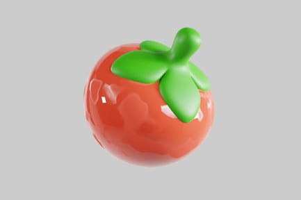 Preview: Cartoon glossy tomato