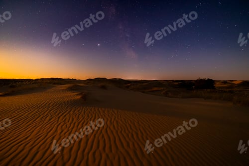 Preview: Amazing views of the Sahara desert under the night starry sky