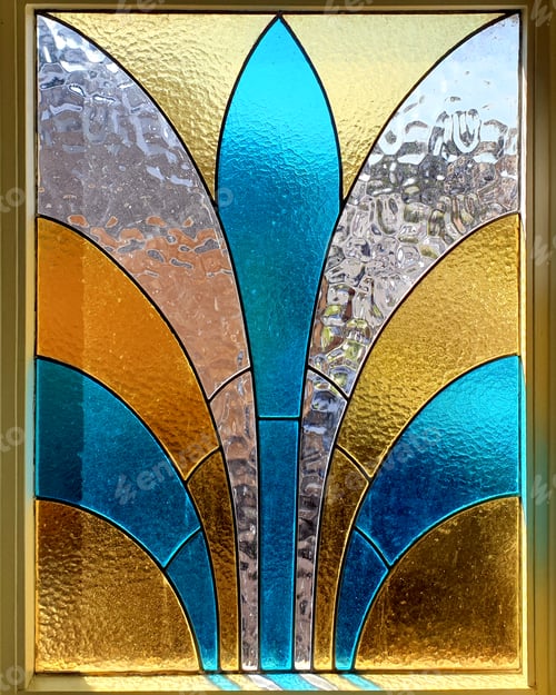 Preview: stained glass window art deco style