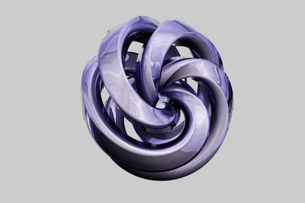 Preview: Intertwined metallic ring structure