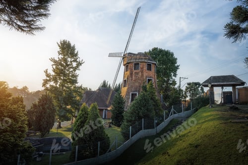 Preview: Brick windmill at Elephant Hill (Morro do Elefante) - Campos do Jordao, Sao Paulo, Brazil
