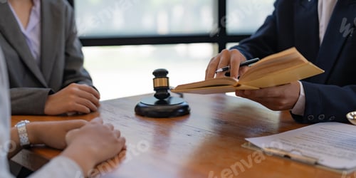 Preview: Business people and lawyer contract signing and explaining to customers at the office.