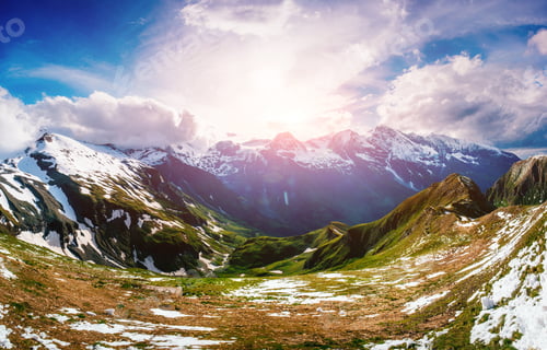 Preview: Fantastic landscape almost snow-capped mountains