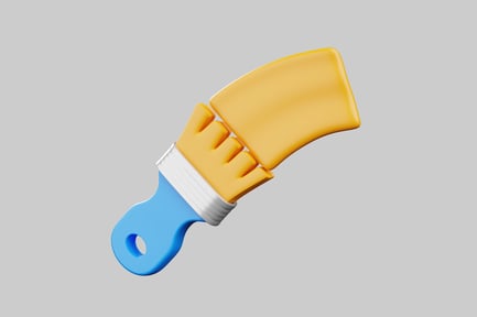 Preview: Blue and yellow paint brush