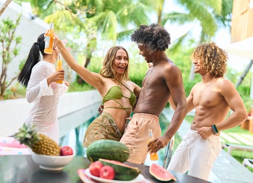 Preview: Young people having a pool party