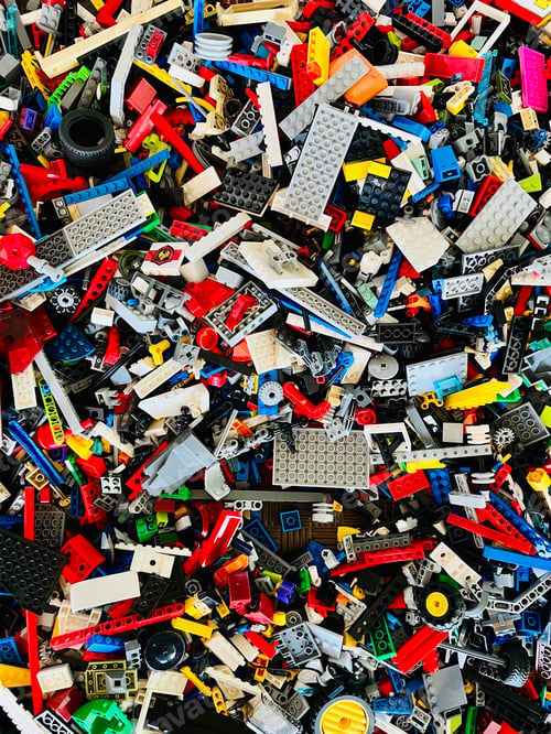 Preview: Vertical background of colourful plastic blocks