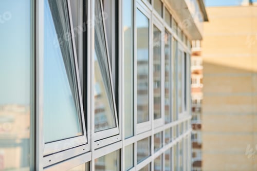 Preview: PVC windows on facade of skyscraper