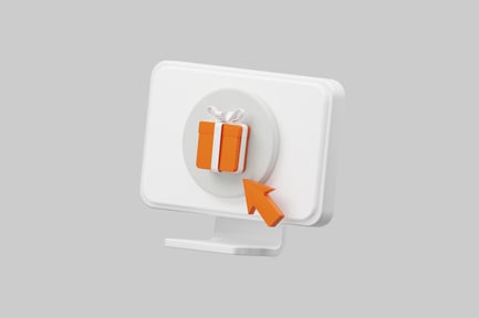 Preview: Online gift purchase on computer