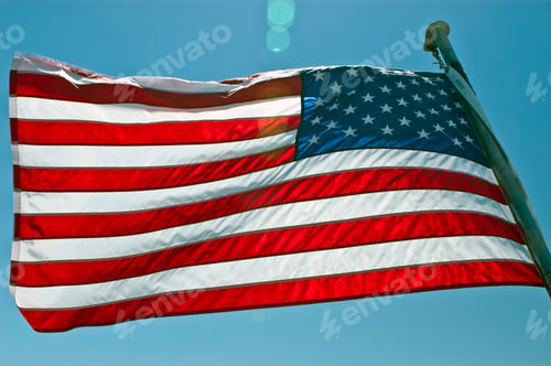 Preview: 45462,American Flag in the Wind