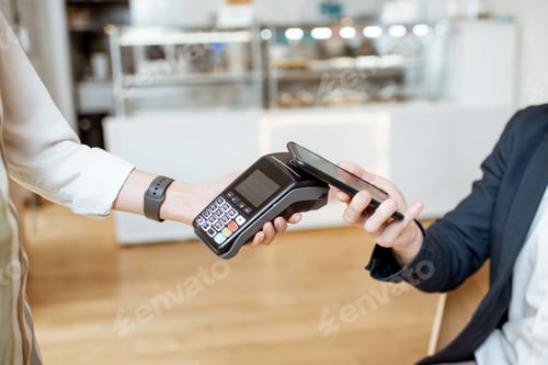 Preview: Paying with smart phone at the cafe
