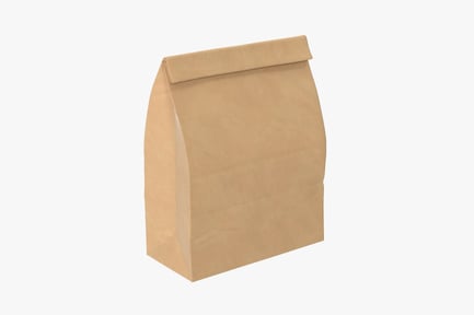 Preview: Large Brown Paper Grocery Bag - Folded Closure