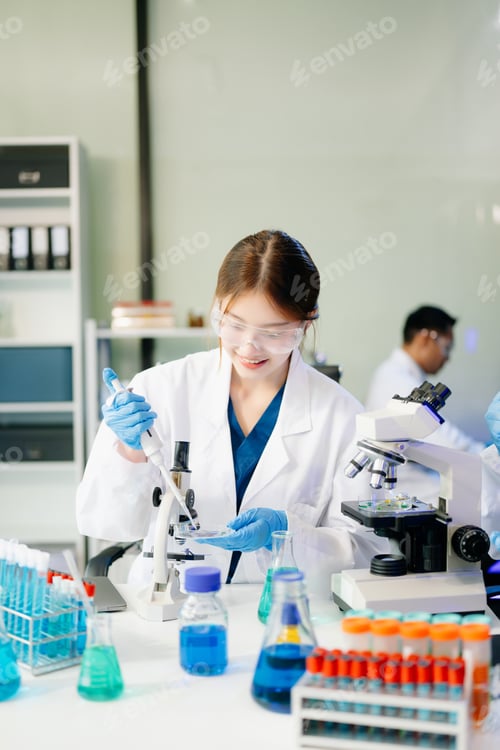 Preview: Dynamic science lab where a team of scientists collaborates on research, testing, and innovation
