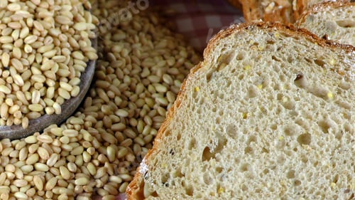 Preview: Whole Wheat Bread and Grain Ingredients Closeup