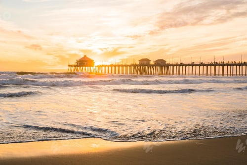 Preview: seascape, landscaped, beach, sunset, sunlight