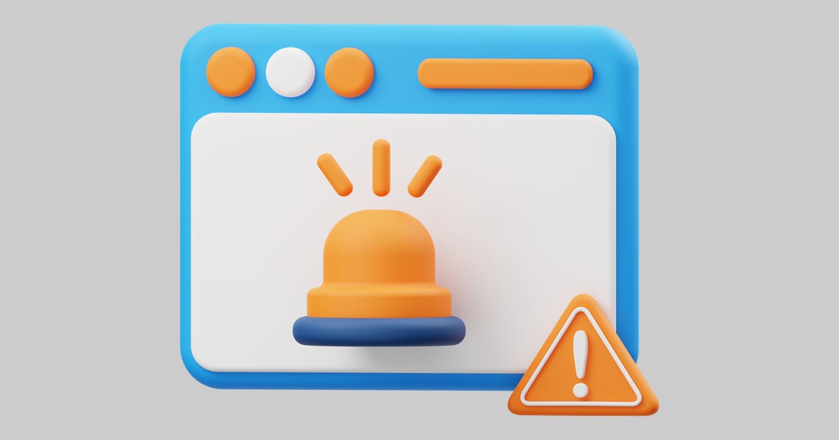 Notification window with bell icon and exclamation mark 3D, Incl. alert ...