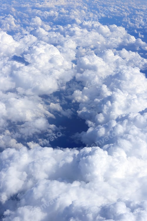 Preview: Sky background with white clouds