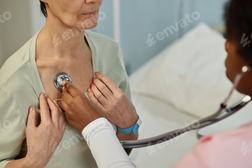 Preview: Medical Examination with Stethoscope in Healthcare Setting