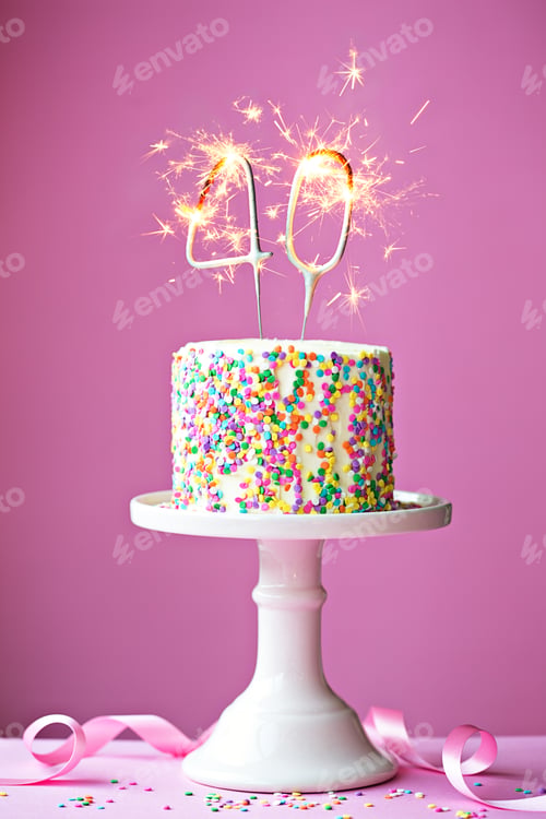 Preview: 40th birthday cake