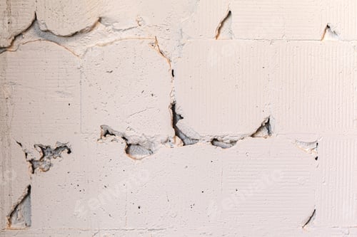Preview: Rough old white wall with cracks for a background