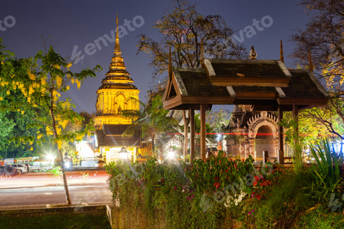 Preview: wat Lok Moli at night Chiang Mai, Thailand
