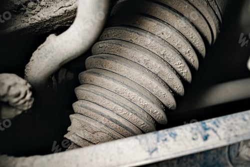 Preview: Close up of dirty car engine part