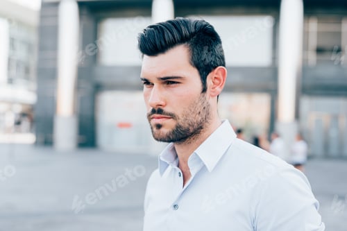 Preview: young businessmen outdoor