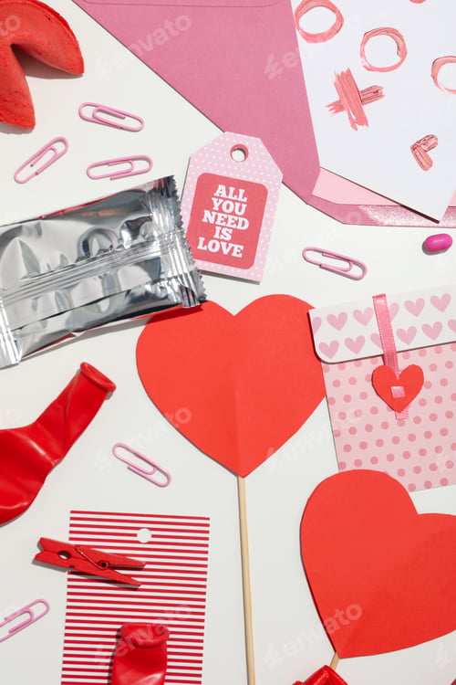 Preview: Concept of Valentine's day, day of lovers, top view