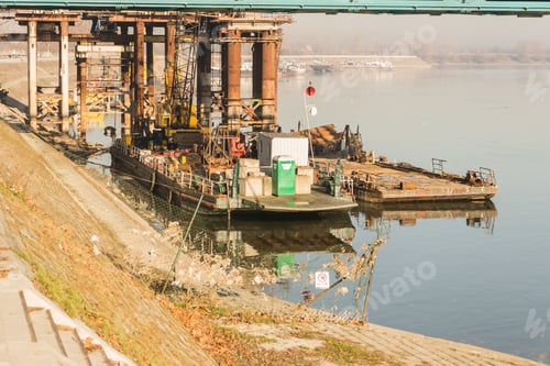 Preview: Novi Sad, Serbia. March 19, 2015. Zezelj Bridge on the Danube in Novi Sad.