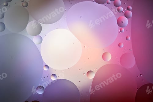 Preview: creative purple and pink color texture from mixed water and oil bubbles
