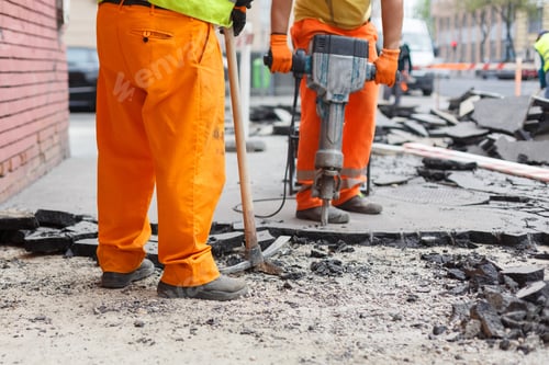 Preview: Road works man. Repair, asphalt, road, fix, mend, worker, work, builder