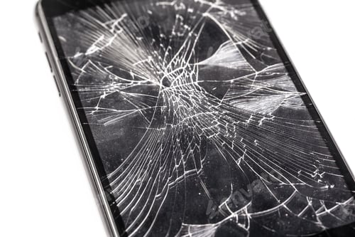 Preview: Mobile phone with broken screen