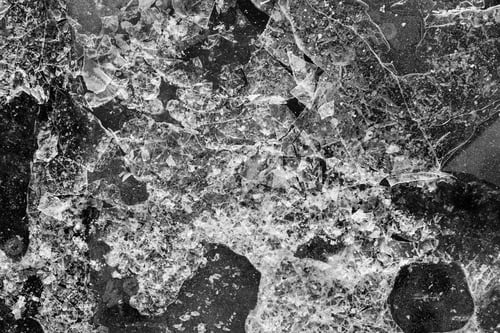 Preview: The Ice Textured Surface Of The Frozen Water For Empty Abstract Backgrounds Of Black-White Color