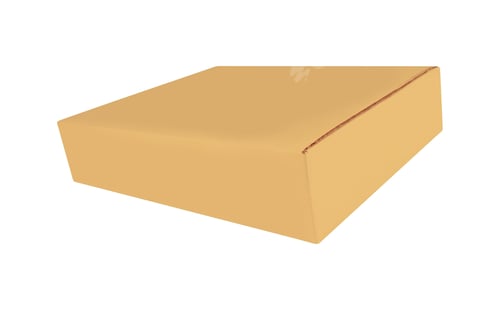 Preview: Cardboard Box isolated on a White background